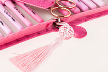 Load image into Gallery viewer, ETIMO Rose Crochet Hook Set with Case | Japanese Crochet Hooks | Soft Grip Crochet Tools | Pink Crochet Gift Set Made in Japan TER-001