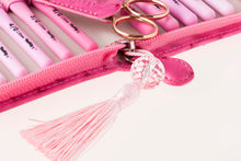 Load image into Gallery viewer, ETIMO Rose Crochet Hook Set with Case | Japanese Crochet Hooks | Soft Grip Crochet Tools | Pink Crochet Gift Set Made in Japan TER-001

