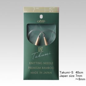 Clover takumi-S circular knitting needle 40cm size(7mm,8mm)