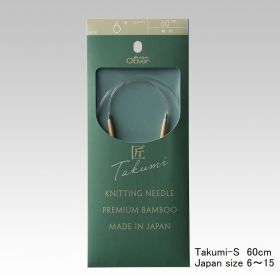 Clover takumi-S circular knitting needle 60cm size(6,7,8,9,10,11,12,13,14,15)