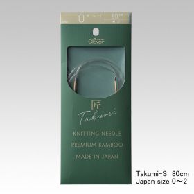 Clover takumi-S circular knitting needle 80cm size(0,1,2)