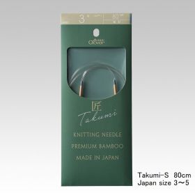 Clover takumi-S circular knitting needle 80cm size(3,4,5)