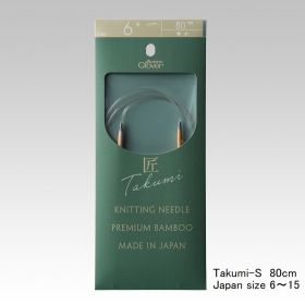 Clover takumi-S circular knitting needle 80cm size(6,7,8,9,10,11,12,13,14,15)