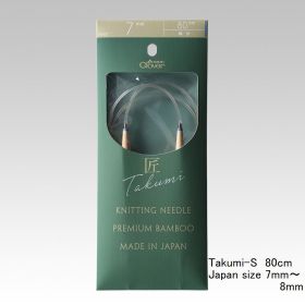 Clover takumi-S circular knitting needle 80cm size(7mm,8mm)